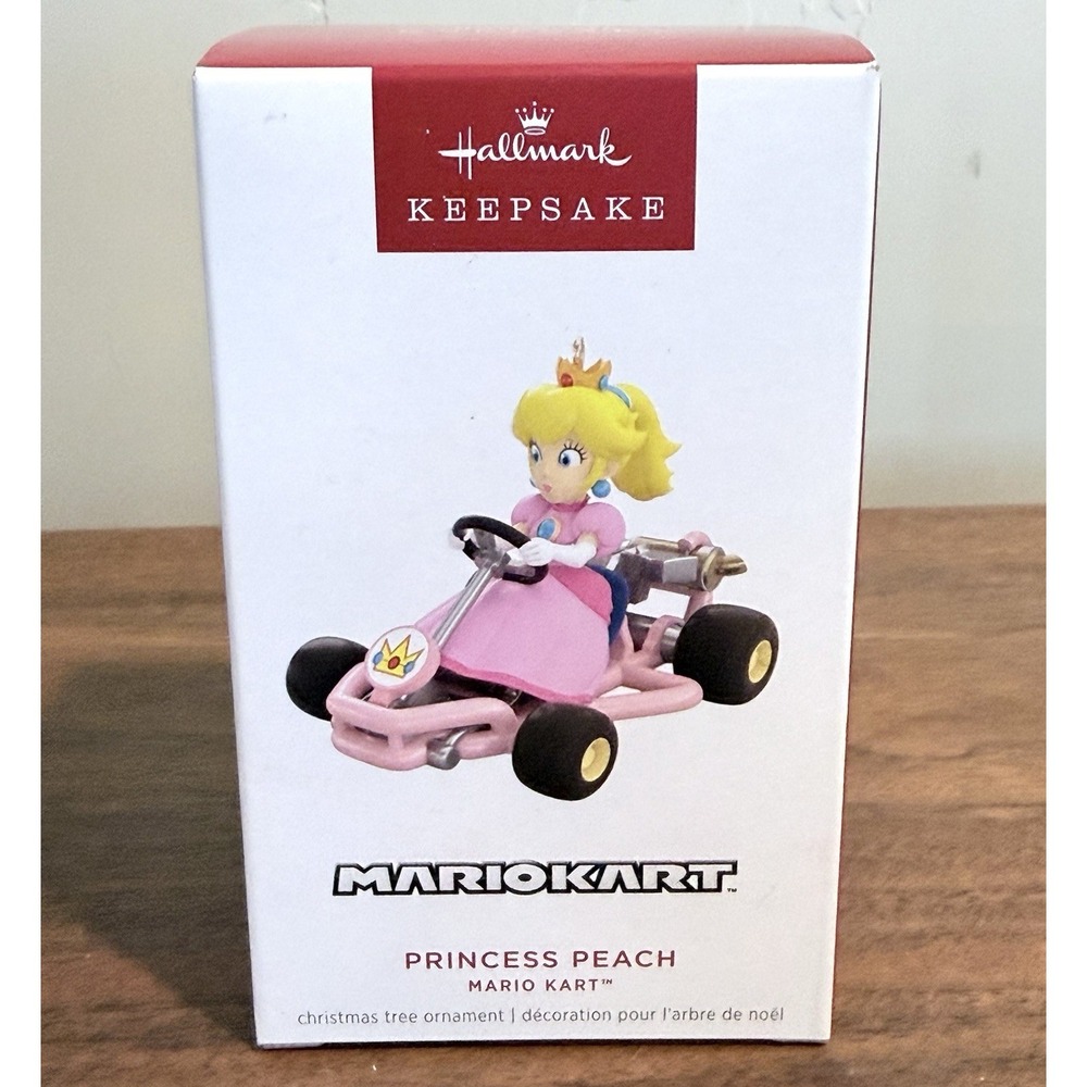 2025 HALLMARK - PRINCESS PEACH - MARIO CART  - KEEPSAKE ORNAMENT -  NEW IN BOX